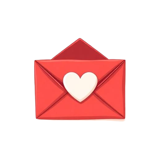 Envelope with heart